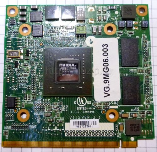 Видеокарта ноутбука nVidia GeForce 9300M GS