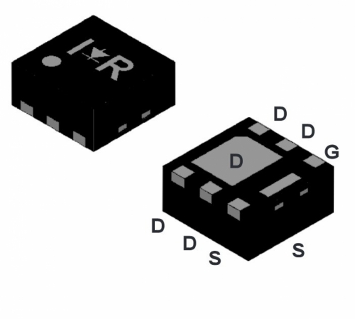 IRFHS8342 N-Channel MOSFET маркировка IRH8342 , HB .