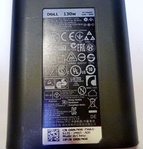 Блок питания Dell 19.5V, 6.67A, 4.5x3.0мм, 130W original / DA130PM130