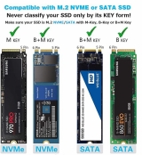 Внешний бокс для SSD NVME PCIE + NGFF SATA M/B ключ