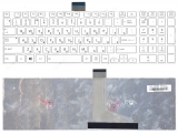 Клавиатура для ноутбука Toshiba Satellite L50, L70, S50, S55, S70 белая, с рамкой