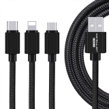 Кабель 3 в 1 Универсальный кабель  USB - micro USB, Lightning , USB Type C длина 1,5 метра .