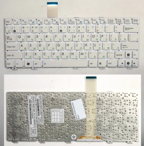 Клавиатура для ноутбука Asus Eee PC 1011, 1015, 1025, X101 белая